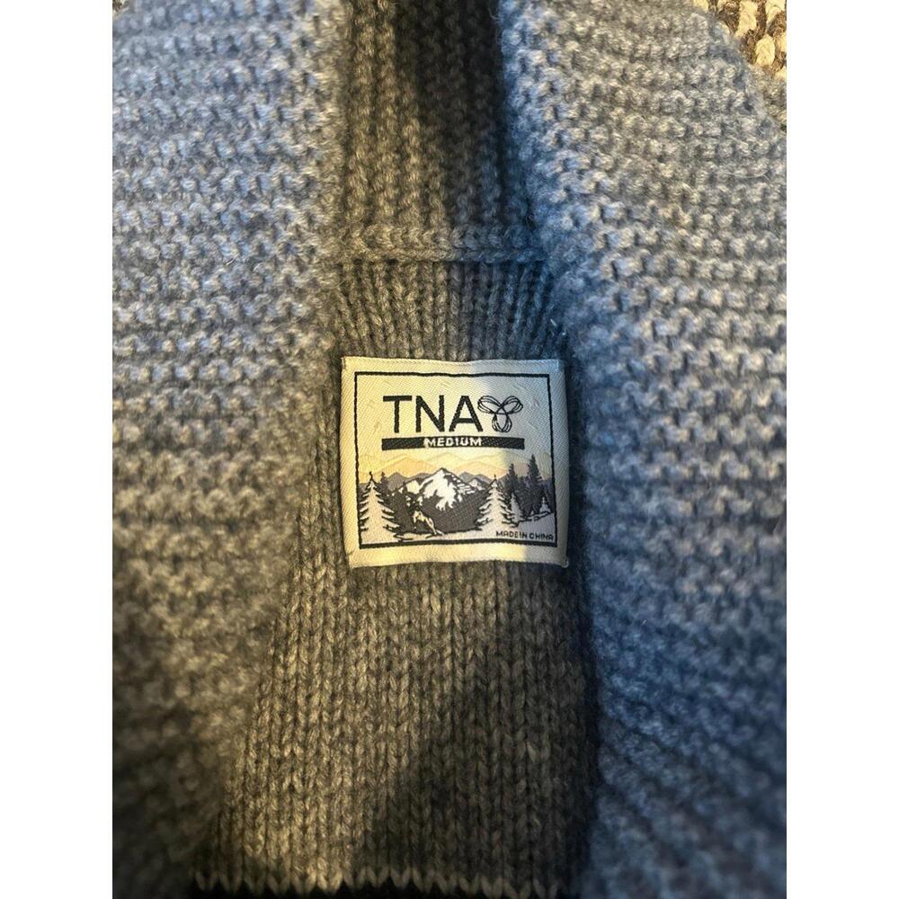 TNA Gray and Cream Cardigan Sweater - Picture 4 of 6